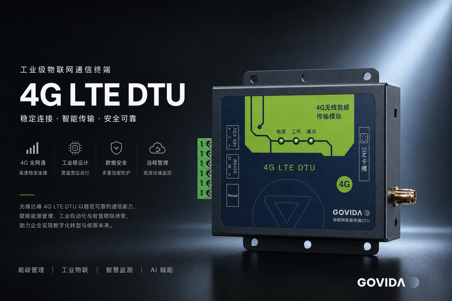 4G LTE DTU 工业级物联网通信终端